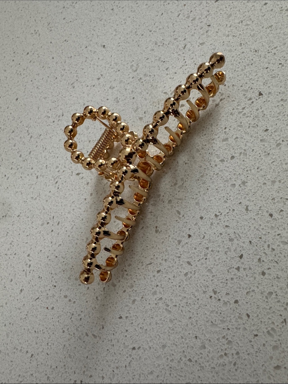 Target Gold Beaded Hair Claw Clip